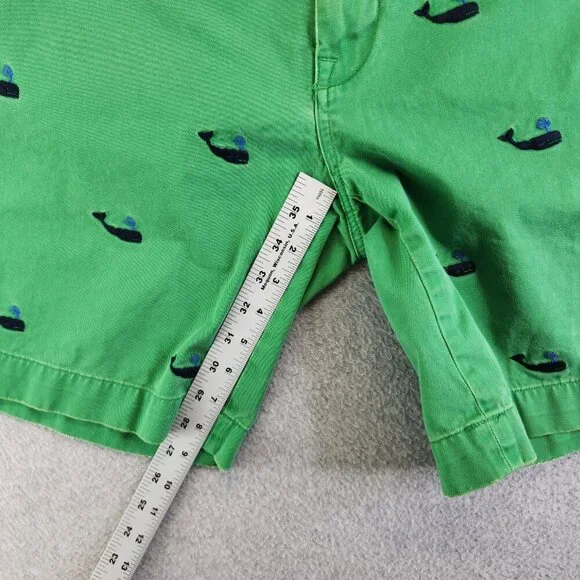 Polo Ralph Lauren Shorts Mens 34 Green Whale Print Vintage Nautical Sea Ocean - Picture 12 of 14